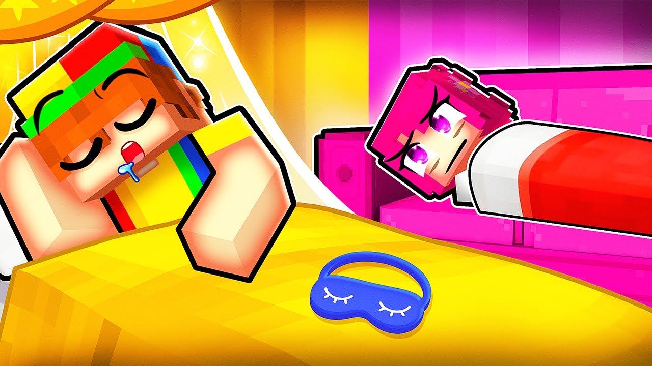 Johnny & Daisy SLEEPOVER in Minecraft!
