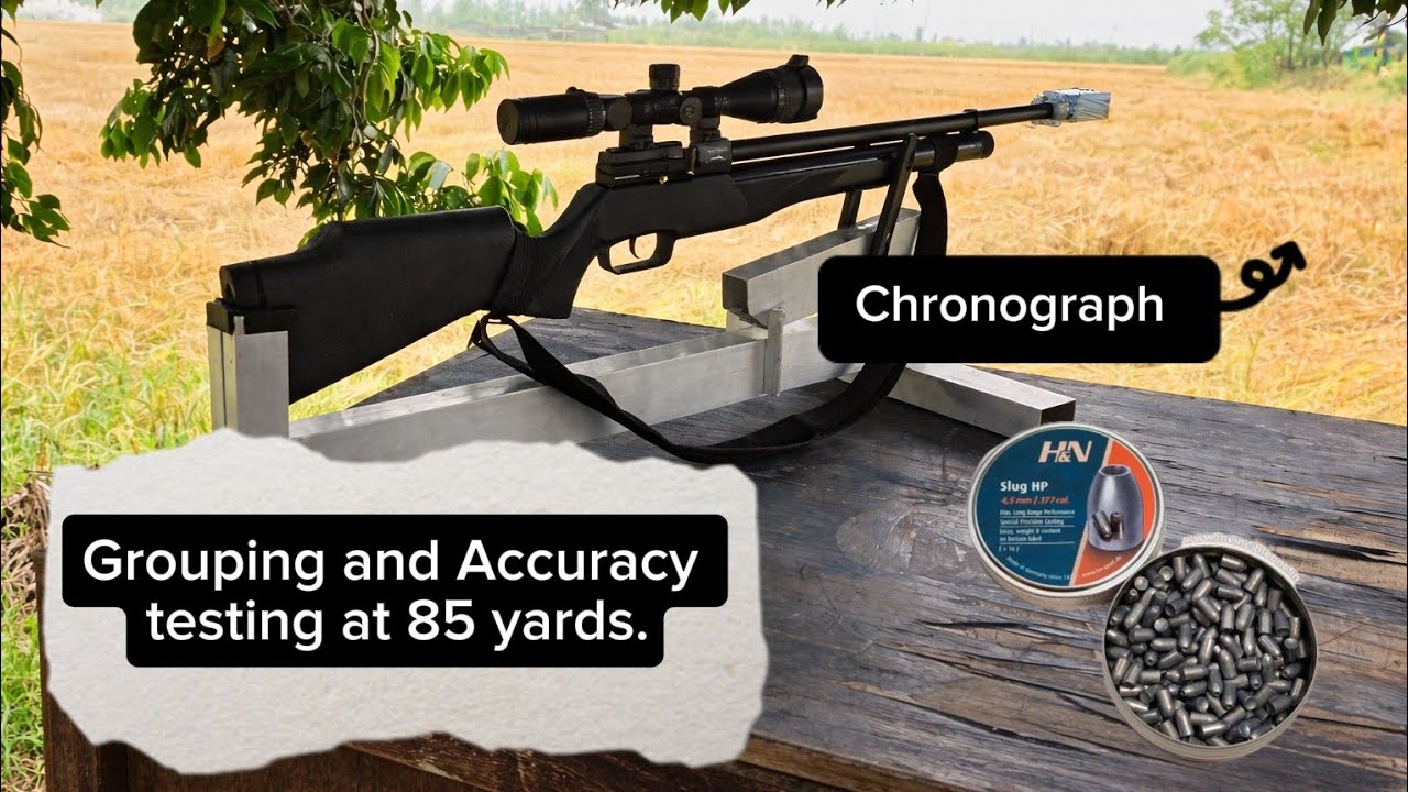 Valorous Vertigo chronograph and accuracy test at 85 yards// Vertigo Airgunner// #shootingtime //