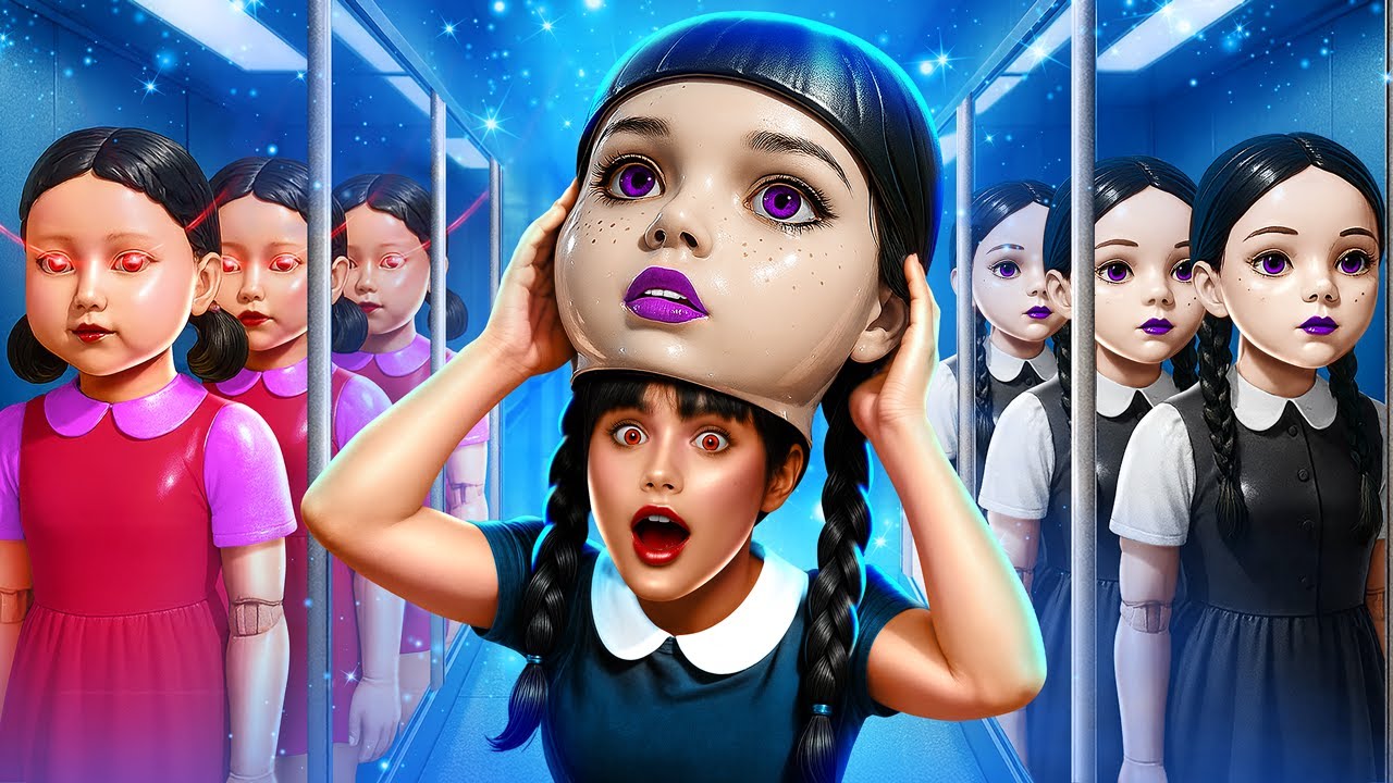 Szerda Addams 2 átalakítási Kihívás: A Squid Game Doll Népszerű Szerdává Válik!