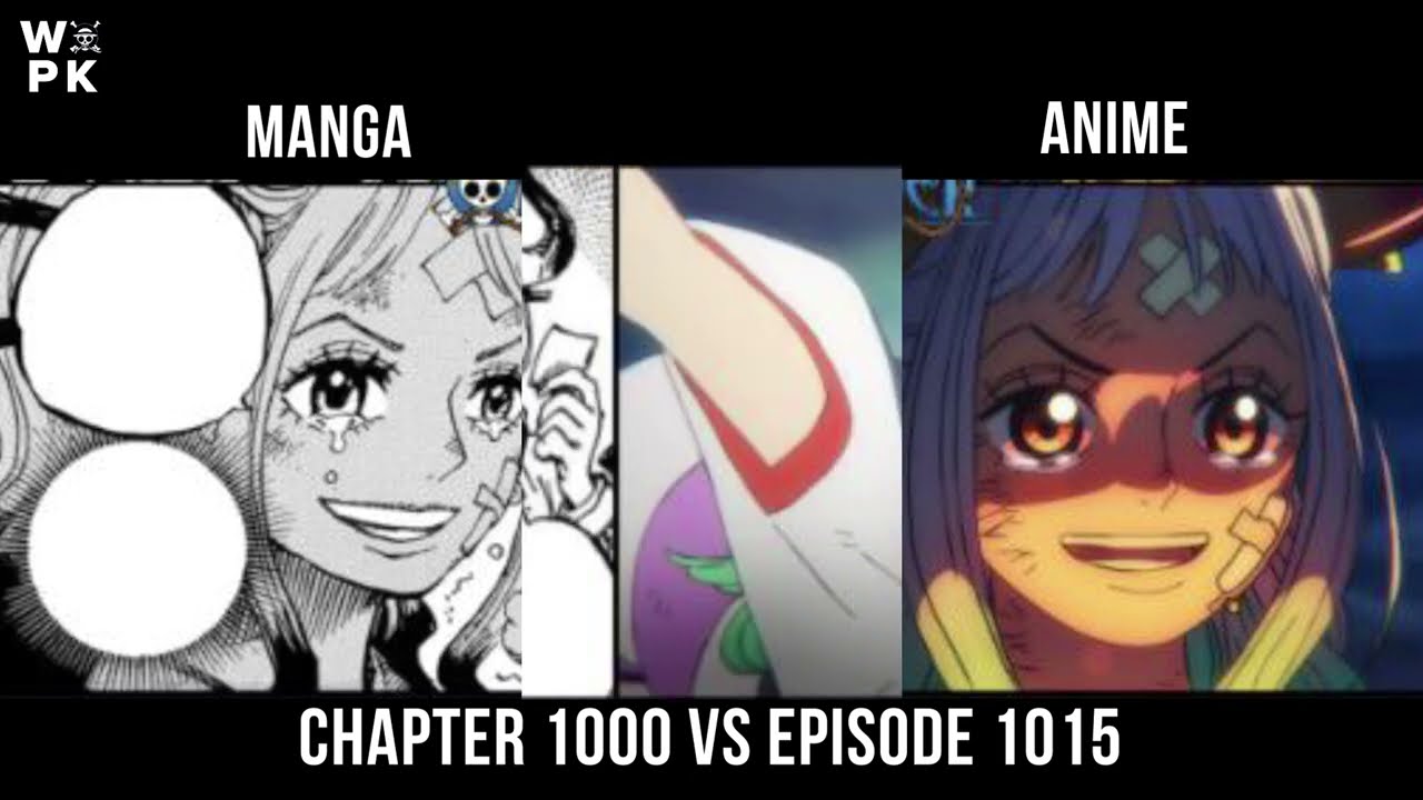 Comparison Episode 1015 Vs Chapter 1000 One Piece