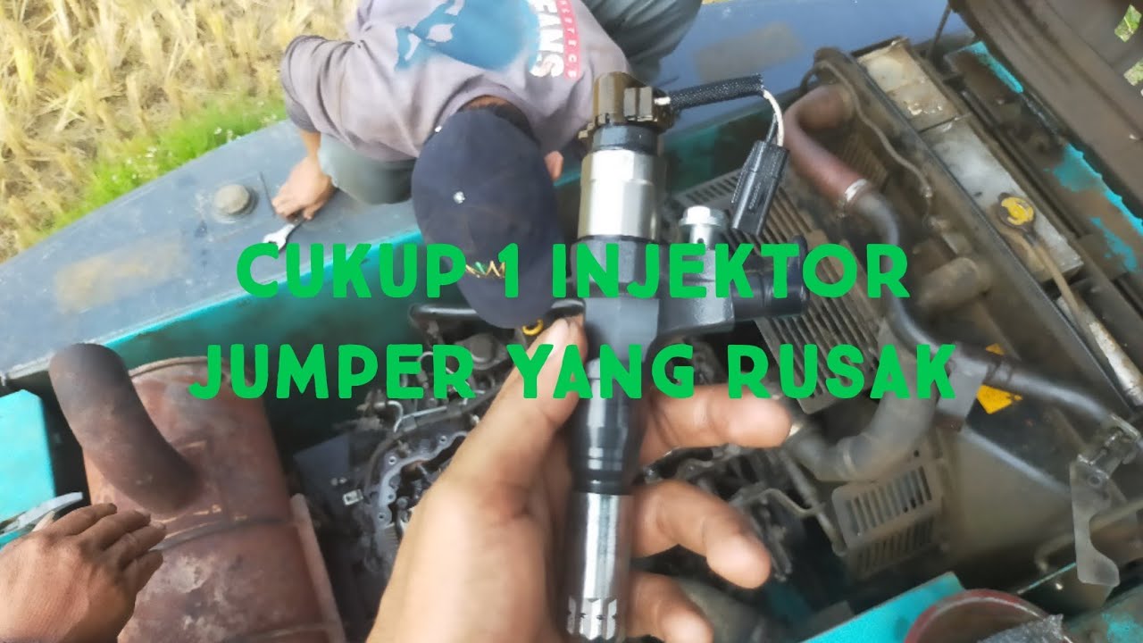 Unit can't running. Trouble of fuel system. Unit Kobelco tidak bisa bisa bunyi.