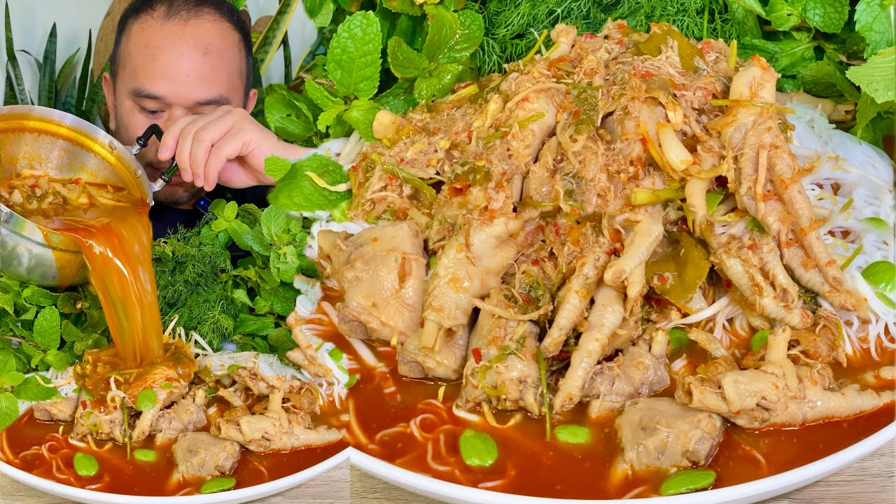 สะตอ ขนมจีน ตีน น้ำยาไก่ ผักสด แซ่บๆ