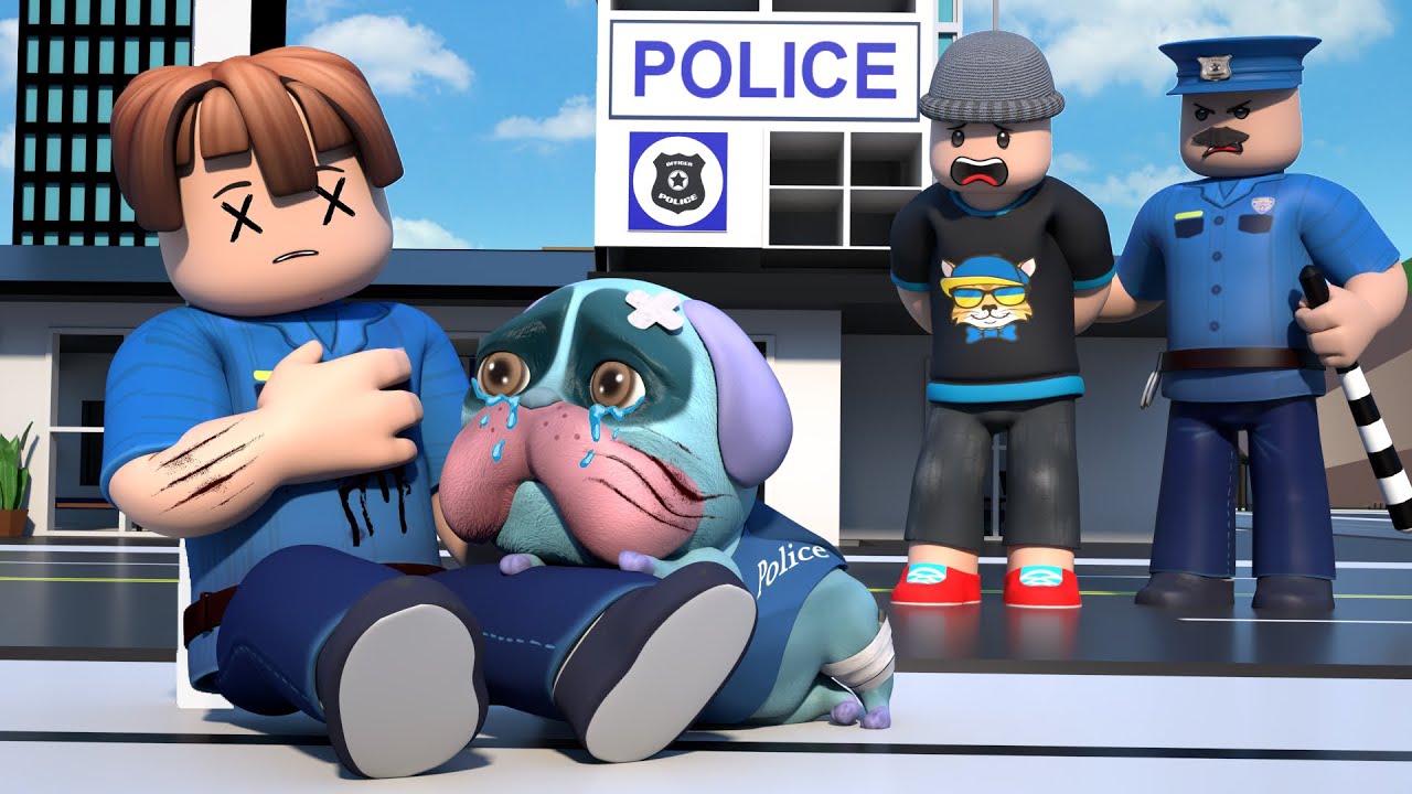 ROBLOX Brookhaven 🏡RP - FUNNY MOMENTS: The Police Dog Becomes a Hero! | Roblox Edgar