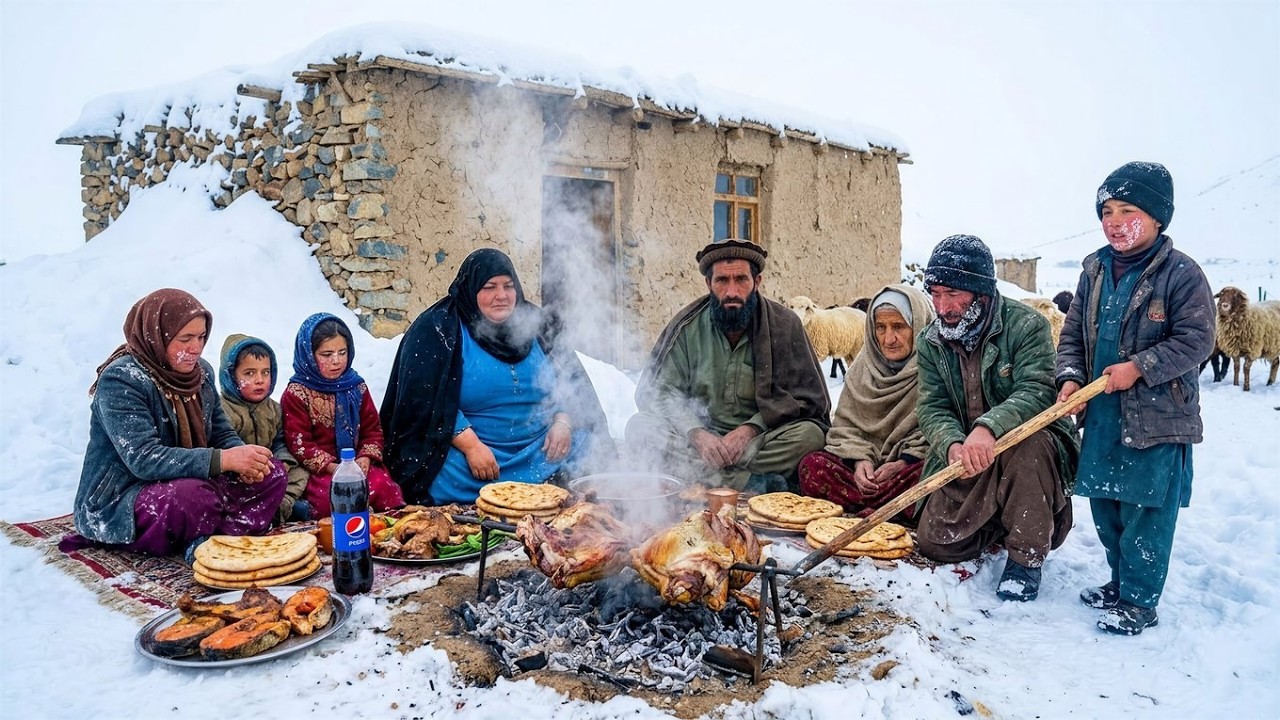 Surviving Afghanistan's Frozen Mountains | Bison Hunt & Ash Cooking in -30°C Snow
