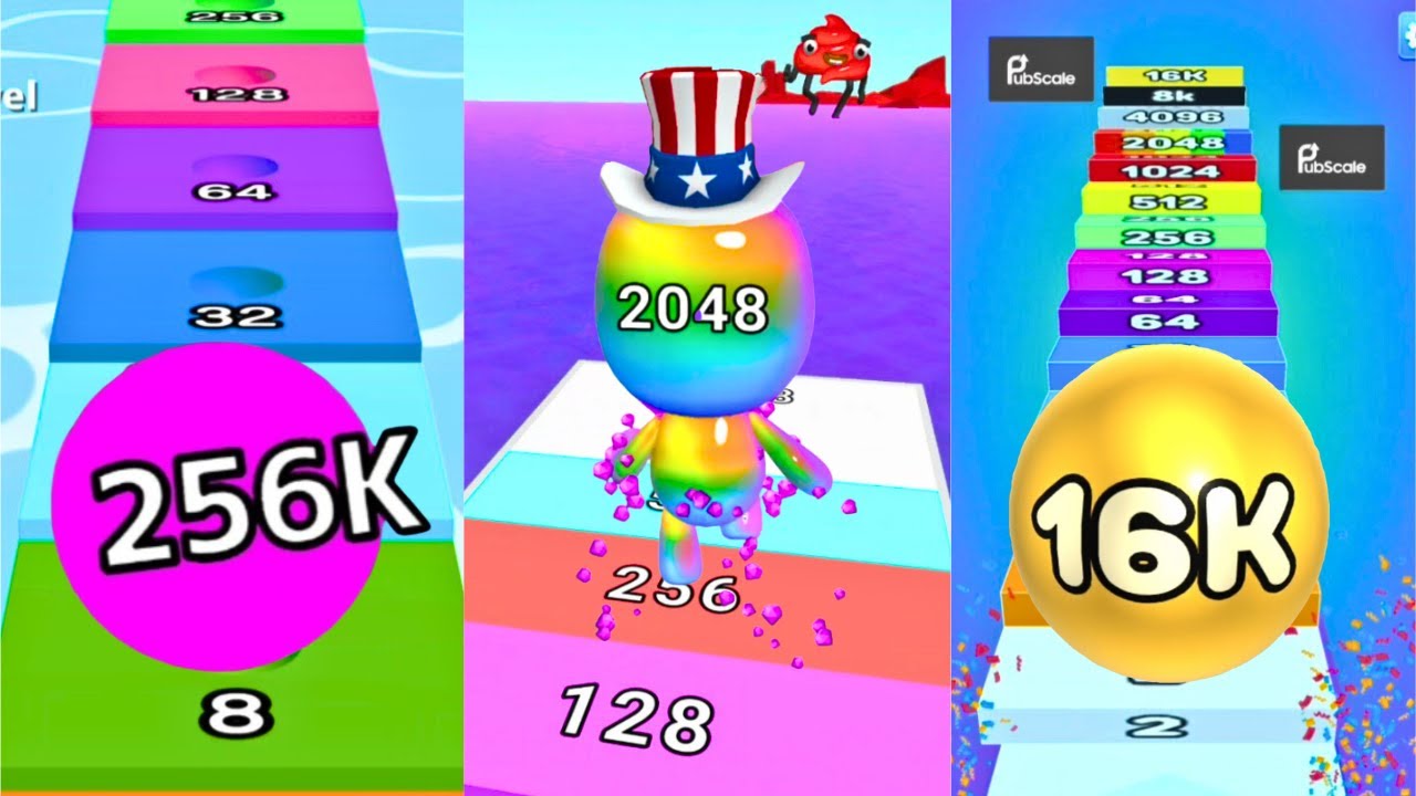 Ball Run Infinity VS Man Runner 2048 Run 3D | Jelly Runner 3D VS Number Ball 3D Merge Games 🔥