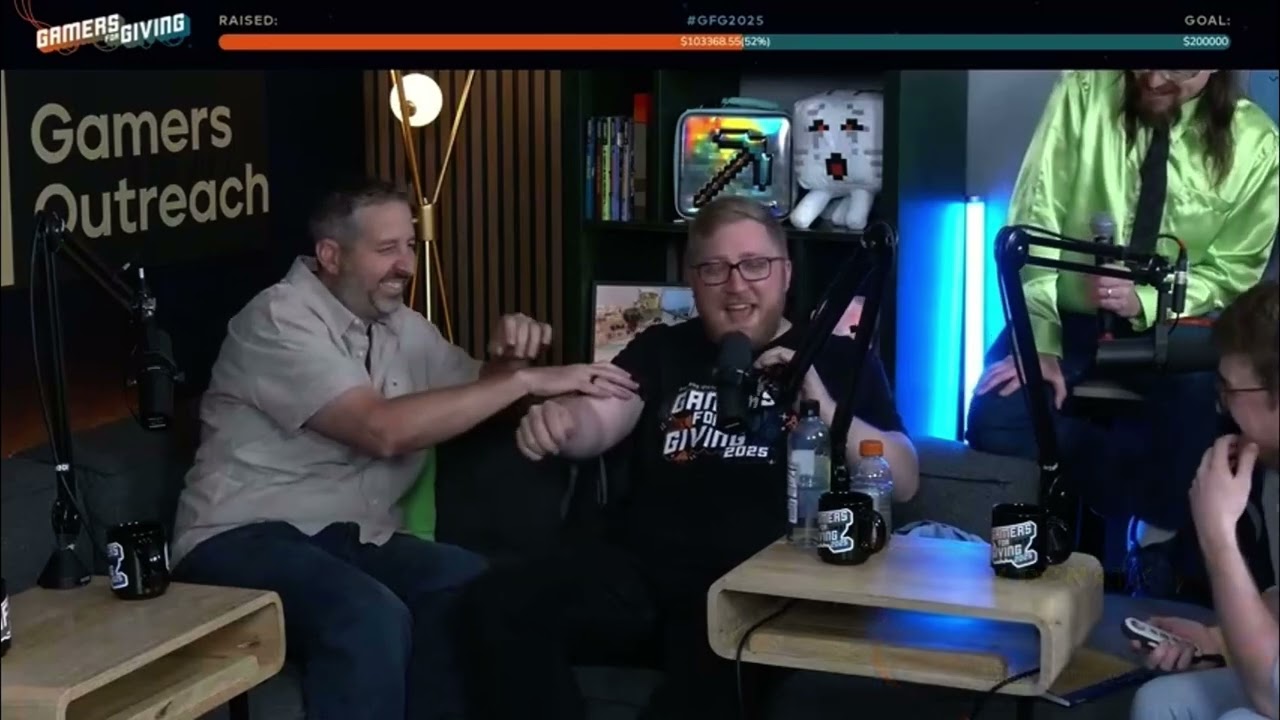 ImpulseSV and InTheLittlewood get shocked. Gamers outreach hermitcraft event. Imp and Skizz podcast
