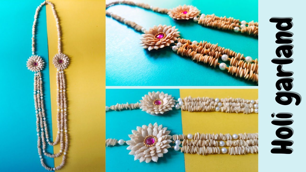 Holi dandalu/ Dry fruit garland/Holi haar/Holi garland / होळीसाठी गाठी हार/Dryfruit garland for holi