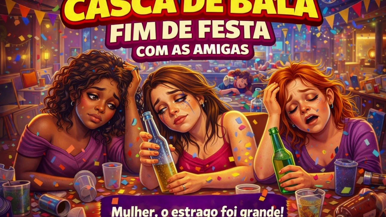 CASCA DE BALA FIM DE FESTA AS AMIGAS.Composicao letra Denise Buzatto Soares,voz IA
