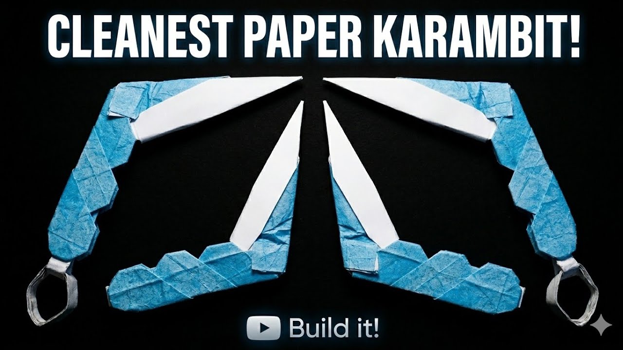 How to make a easy paper Karambit weapon, easy paper ninja weapon