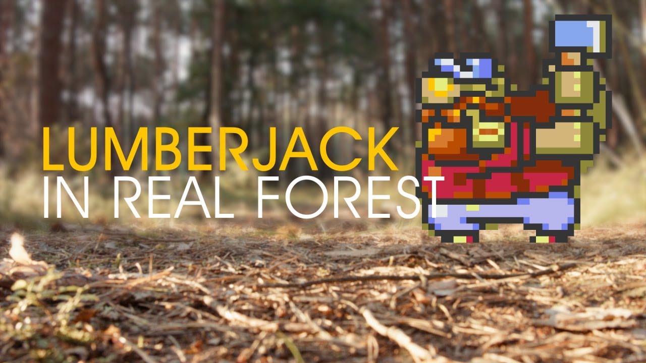 LUMBERJACK IN REAL FOREST [AMIGA GAME] Wild Competition at Amiparty XXI