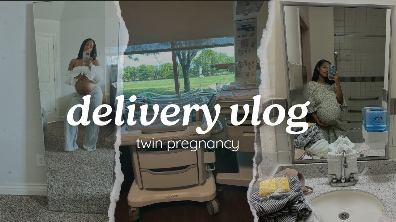 LABOR & DELIVERY VLOG | Twin Pregnancy + Scheduled C Section