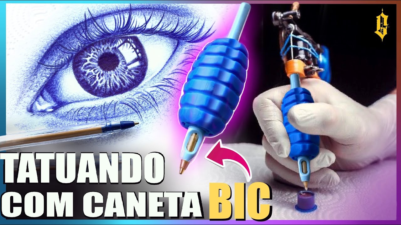 COMO TATUAR COM CANETA BIC  😱 uma forma FÁCIL para estudar e EVOLUIR seu trabalho ainda em 2022 🤯