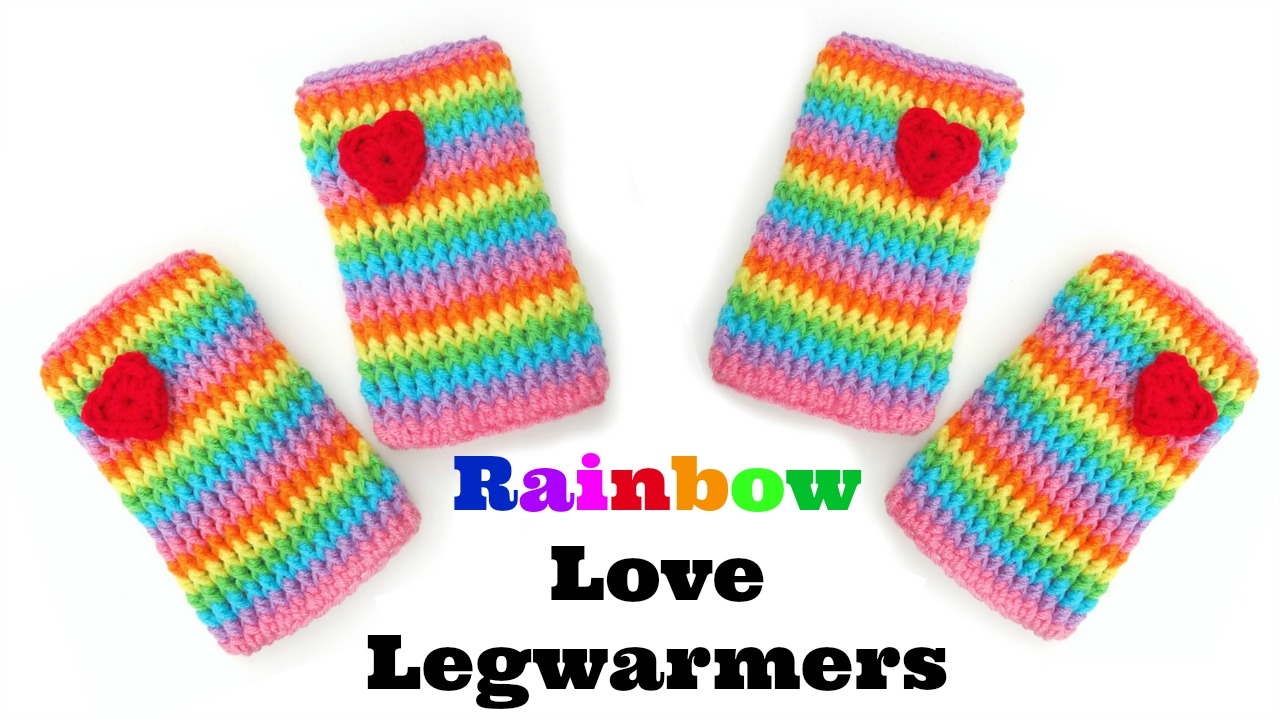 How To Crochet the Rainbow Love Legwarmers