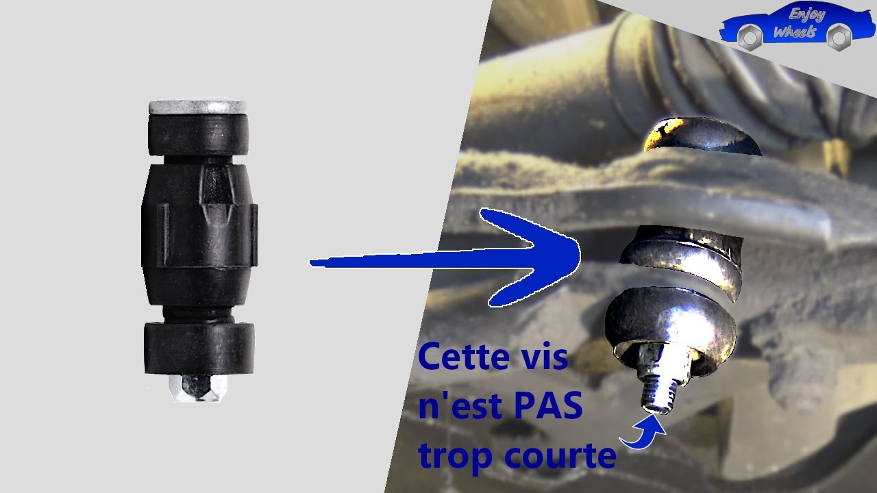 Comment changer un SILENTBLOC (ou biellette) de BARRE STABILISATRICE ? (Exemple sur Clio 2)