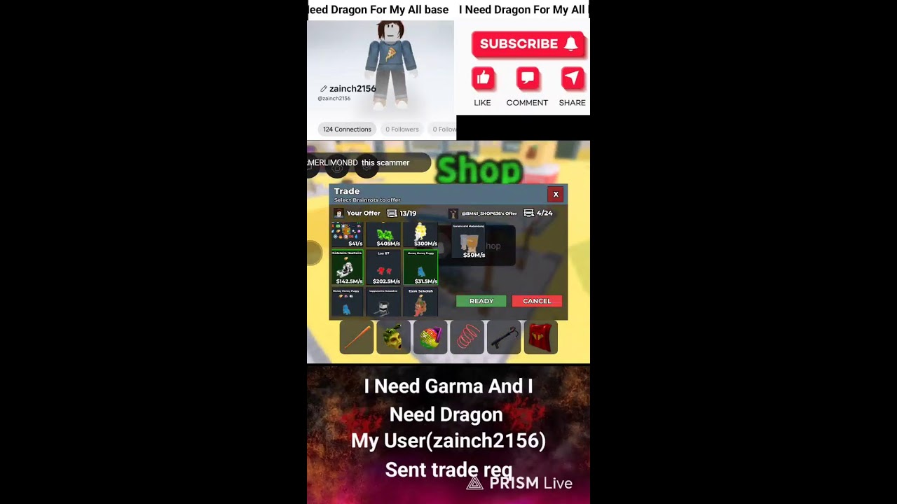 Trade steal a brainrot Subscribe I need dragon