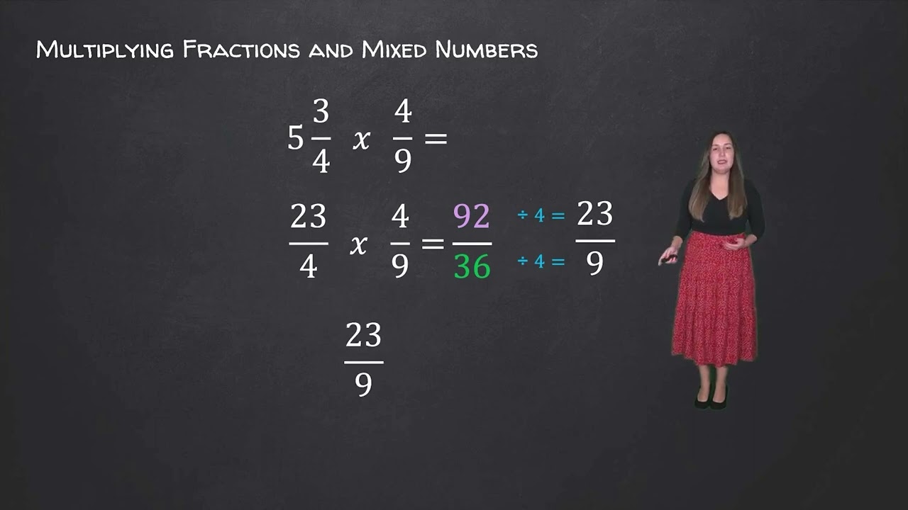 Fractions - Multiplying Fractions and Mixed Numbers
