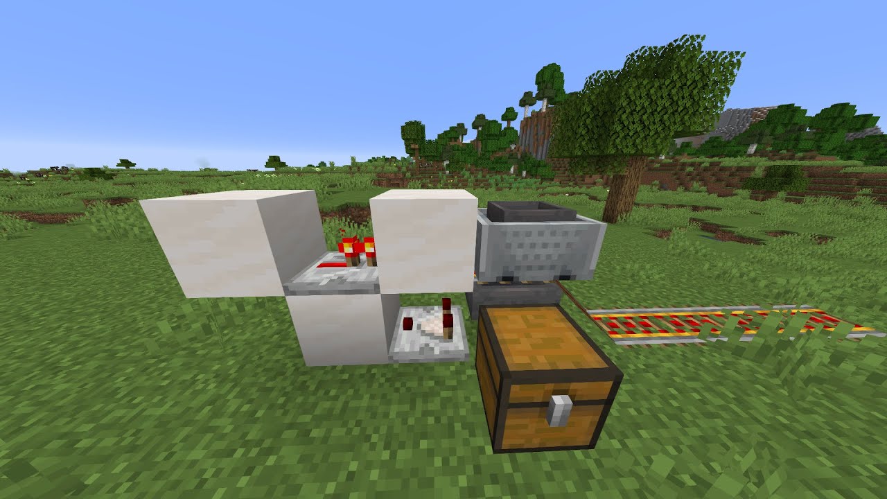 How to build a Minecart Collection system in Minecraft! 1.16