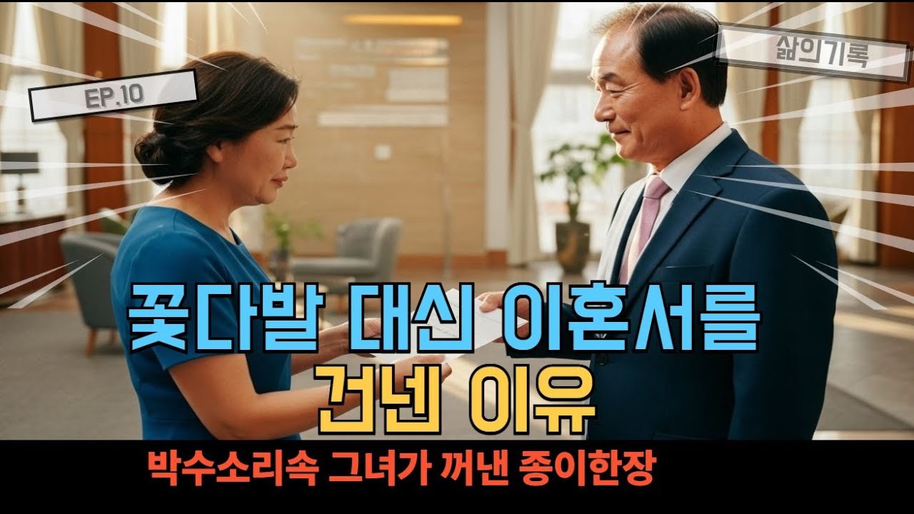 [삶의기록] 꽃다발 대신 이혼서를 건넨 이유 EP.10 #은퇴식이혼 #삶의기