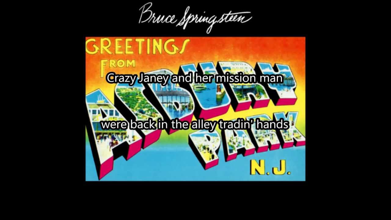 SPIRIT IN THE NIGHT - Bruce Springsteen (LYRICS ON SCREEN)