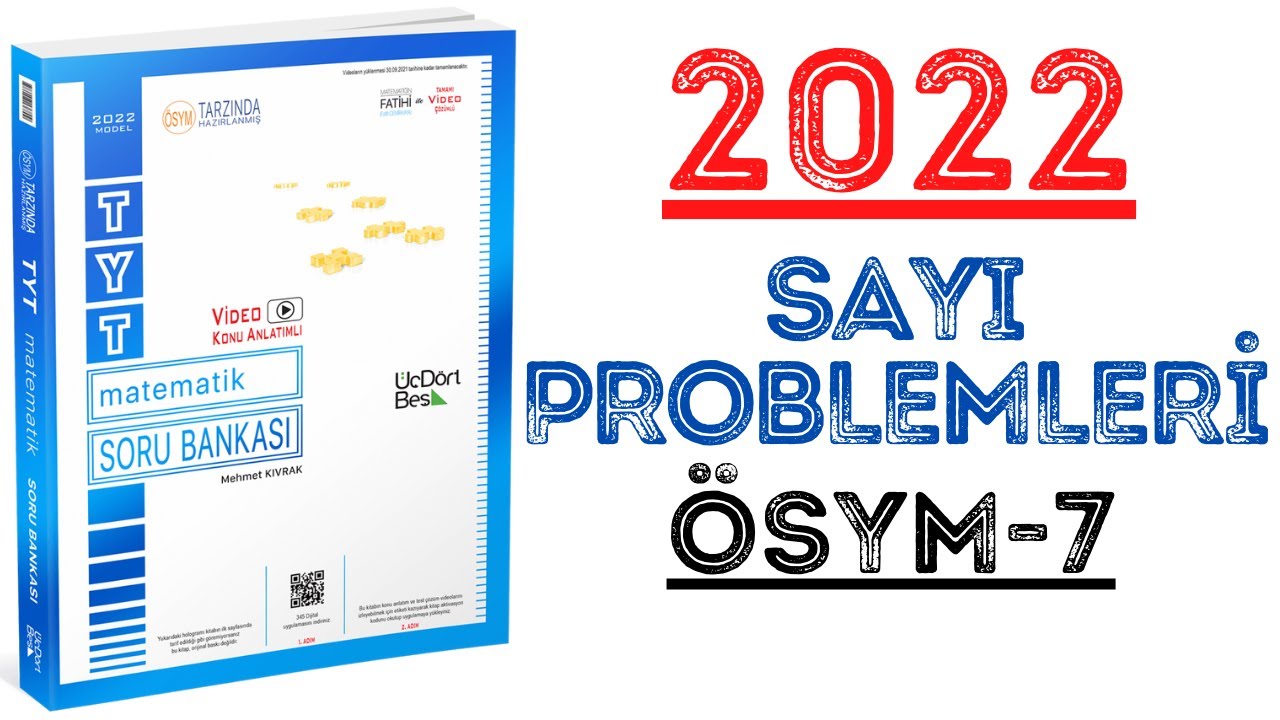 (2022)345 TYT MATEMATİK | SAYI PROBLEMLERİ ÖSYM-7 | #yks2022 #tyt2022 #2022tayfa #345