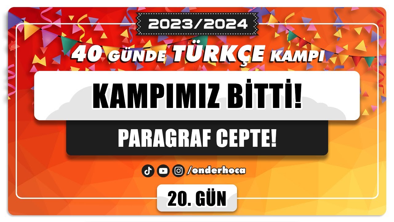 PARAGRAF KAMPIMIZ BİTTİ :) / HARİKA BİR EKİPTİK SENİNLE! 🚀PARAGRAF KAMPI🚀 Önder Hoca