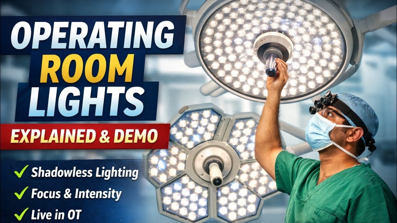 Operation Theatre Lighting System | Shadowless Surgical Lights Explained Practically #light #ott