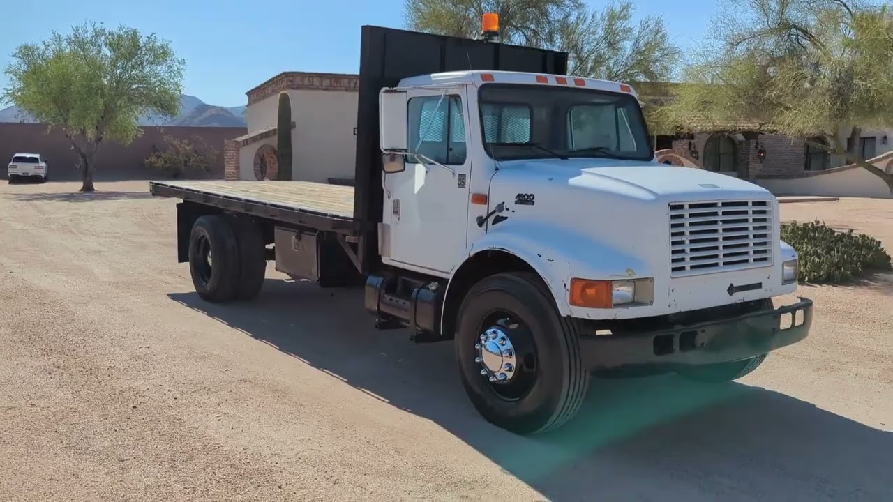 1998 INTERNATIONAL 4900 18 FLATBED DUMP TRUCK ONLY 113K MILES DT466