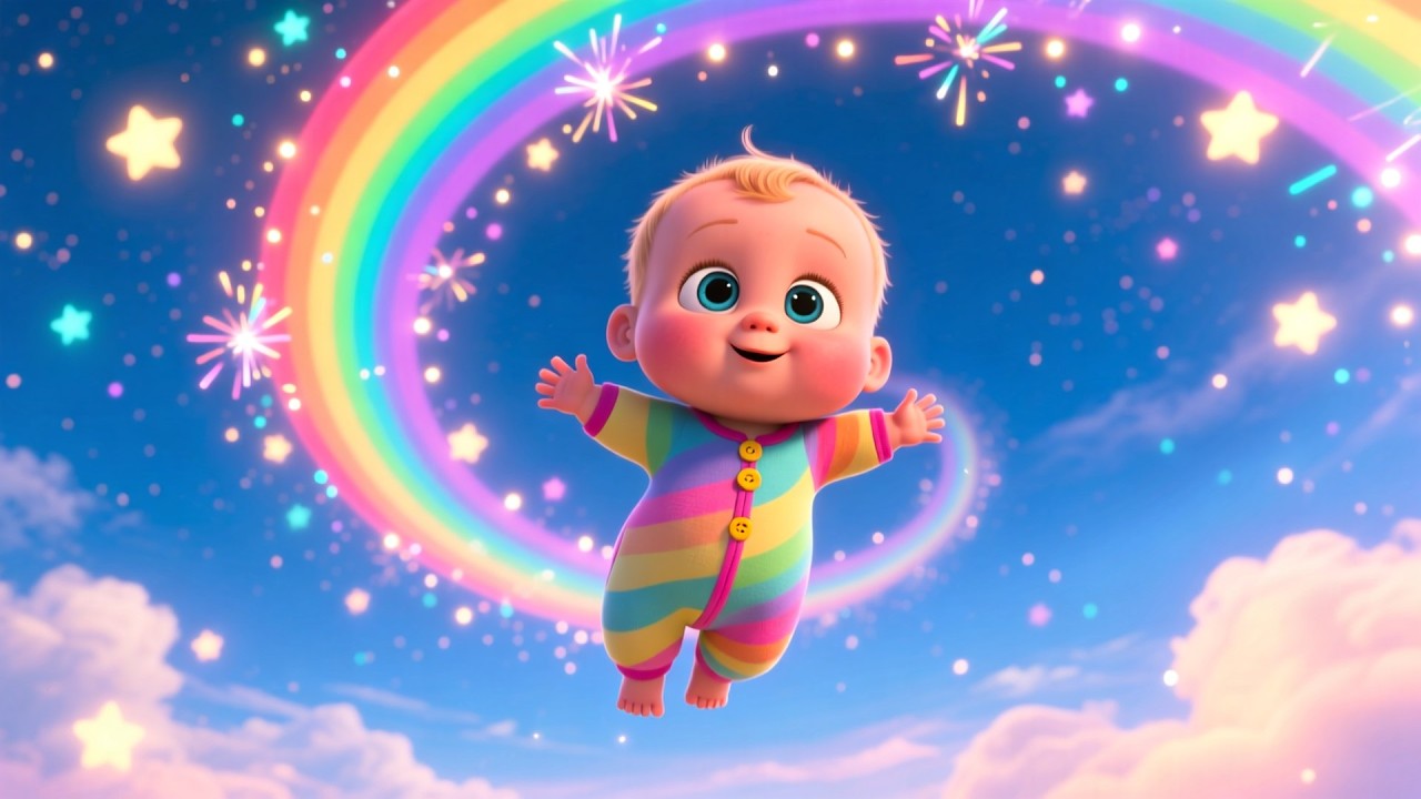 Rainbow Ride with Baby 🌈👶 | Fun Colors Song for Kids | Preschool Educational Video