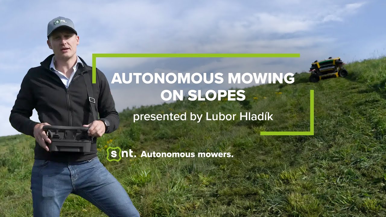 Autonomous mowing on slopes presented by Lubor Hladík (CEO of snt.)