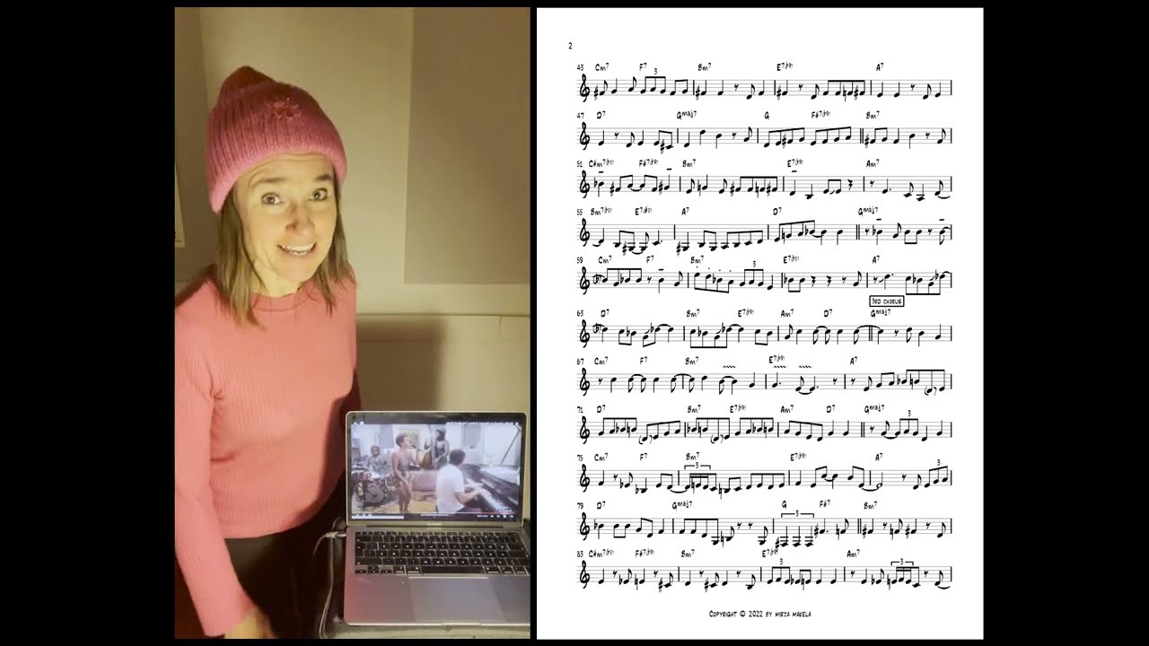 Cyrille Aimée solo on Yardbird Suite, transcribed by Mirja Mäkelä
