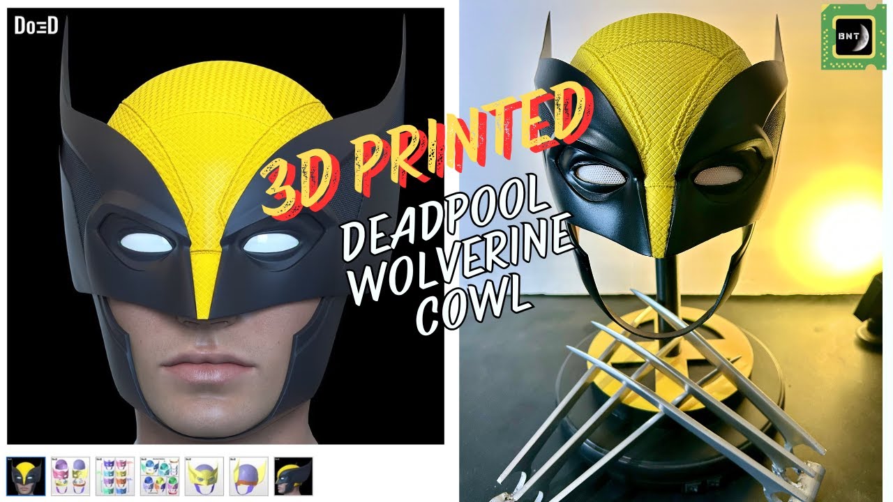 How to Make Wolverine Cowl From Deadpool 3, 3D Print Cosplay | Berto Made it!