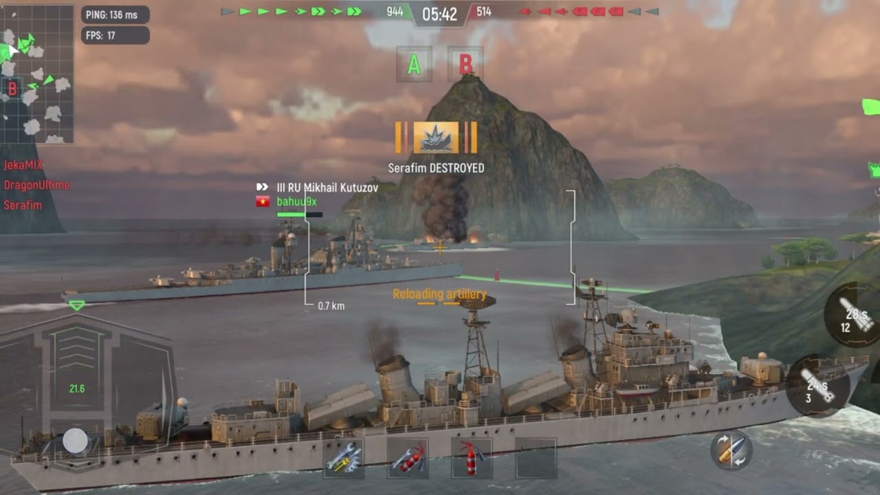 Force of Warship DDG Xi'an clever teamwork supporting gameplay !!