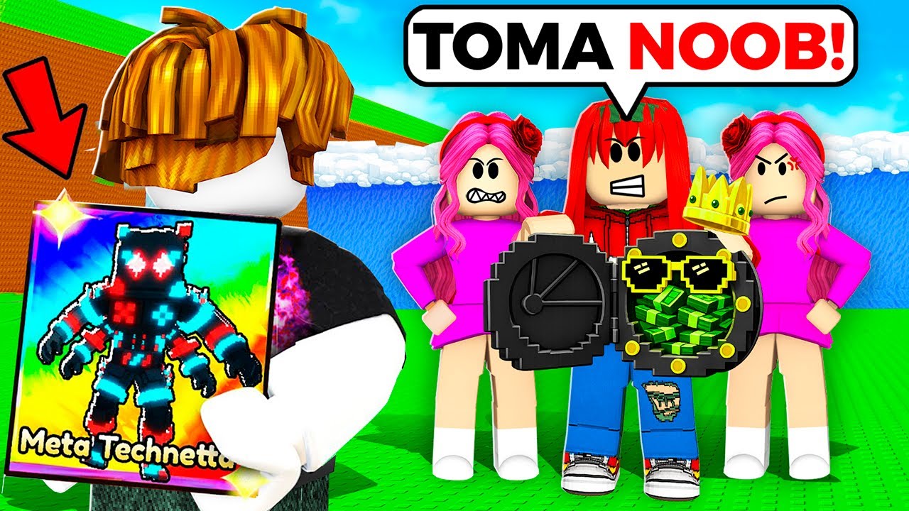 Fingí ser NOOB y REGALÉ BRAINROT INFINITOS en Escapa del Tsunami por BRAINROTS!
