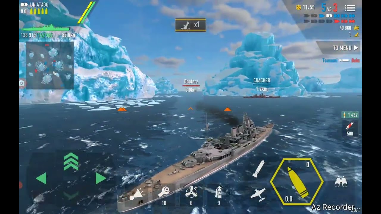 IJN Atago gameplay(Battle of warships)