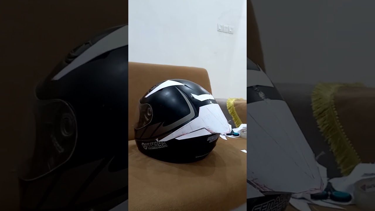 Modif Helm jadi KYT R2R basic Helem murah bawaan daeler motor Yamaha Cargloss Ala-ala yg Viral(4)