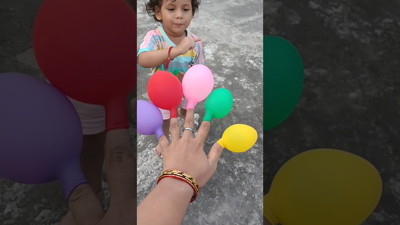 Baby ne bataya sare balloon colours name #cute #aadya 📛📛📛