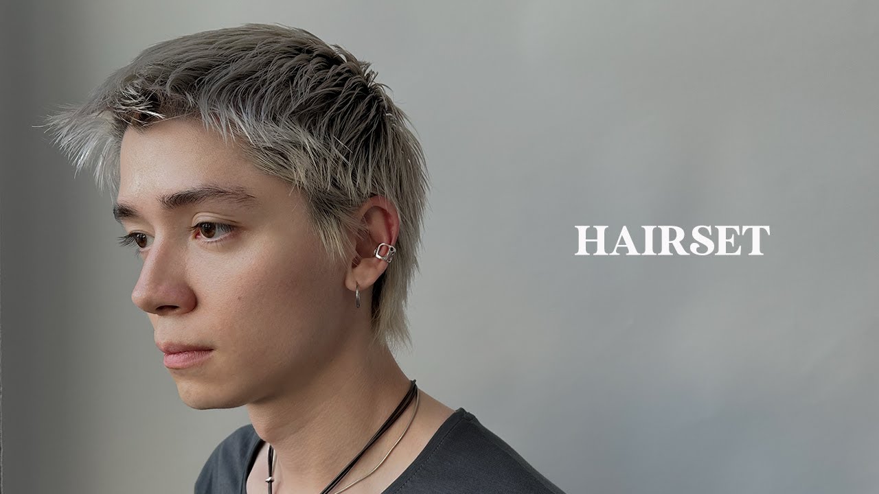 【HairSet】My daily hair set tips. / 5分で完成！金髪ベリーショートスタイリング！