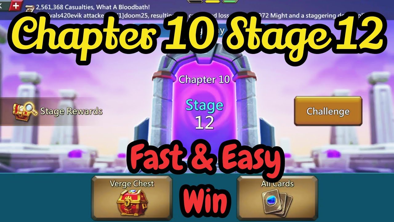 Lords Mobile Vergeway Chapter 10 Stage 12
