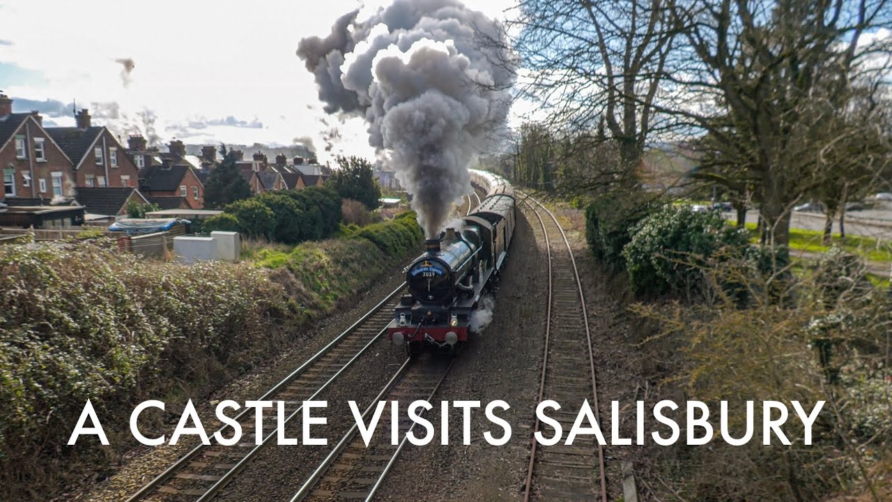 7029 Clun Castle visits Salisbury with the Cathedrals Express - 2024