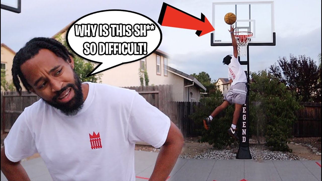 THIS WAS HILARIOUS! Attempting To Dunk On 10 FEET For The First Time In Over A Year!