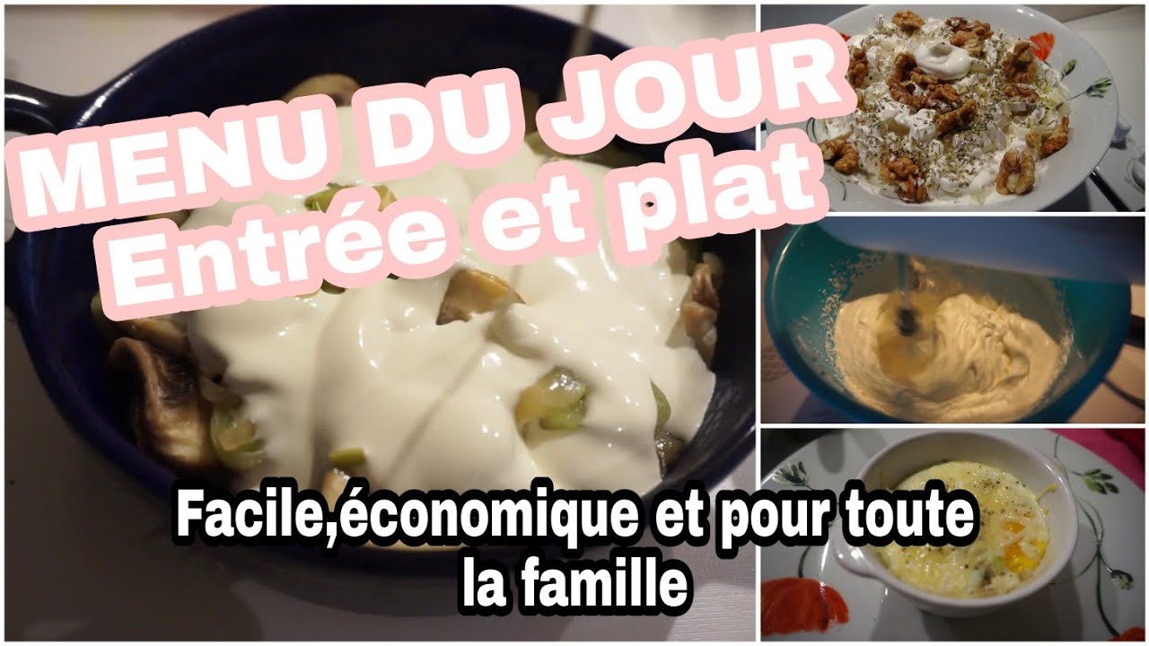 MENU DU JOUR SAMEDI !!!