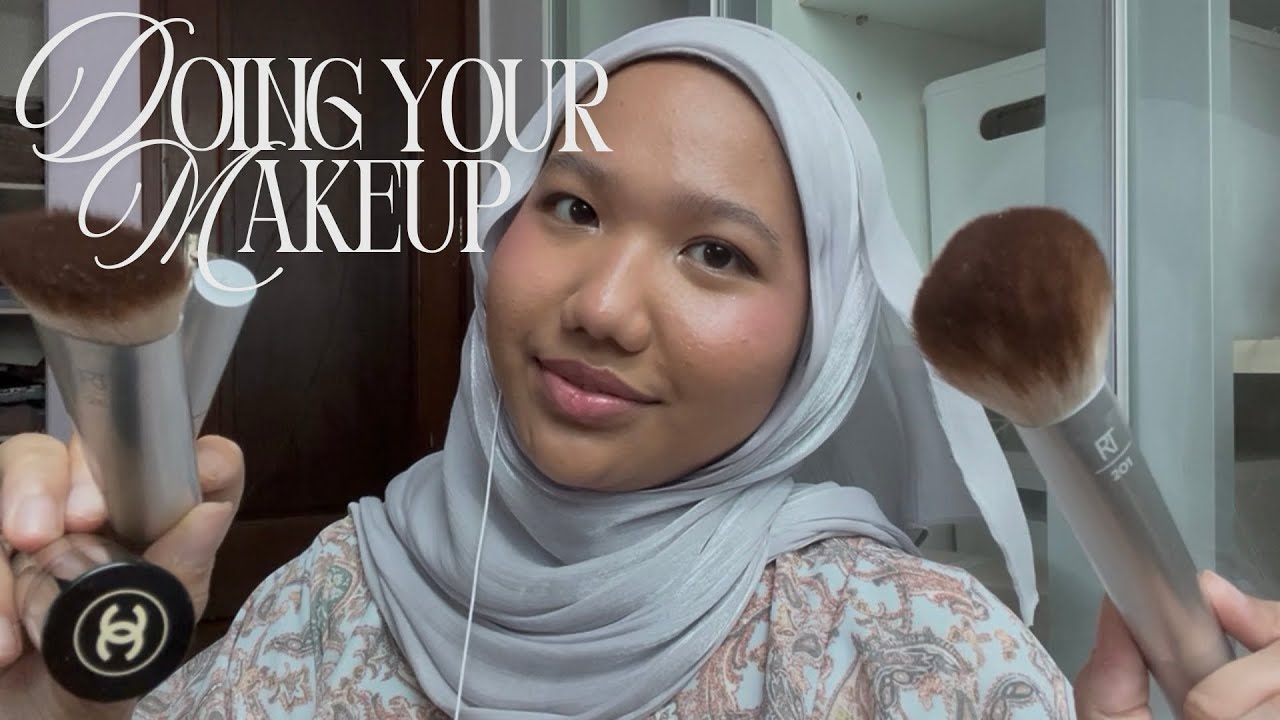 ASMR| DOING YOUR MAKEUP personal attention brushing 