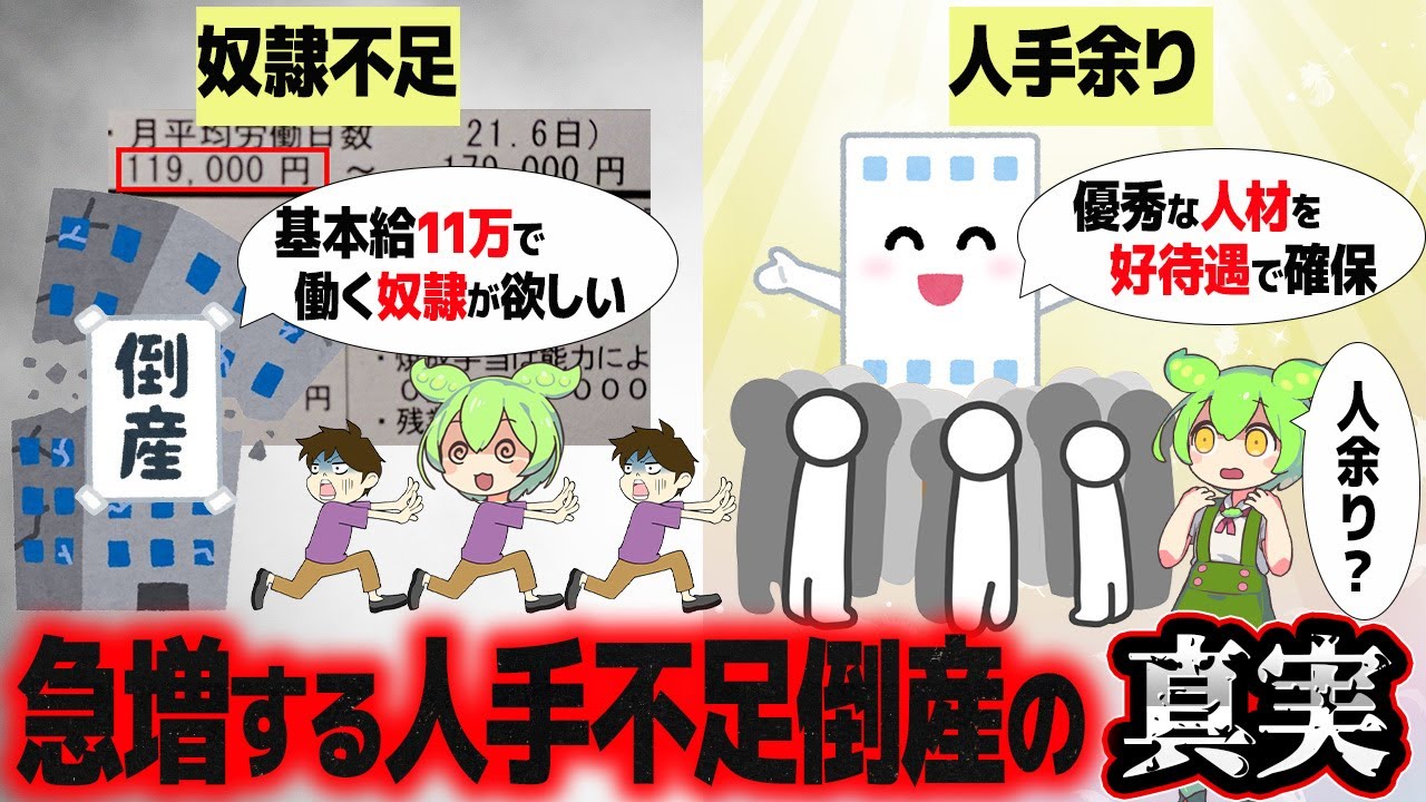 人手不足の裏側で起こる真実とは？【ずんだもん解説】