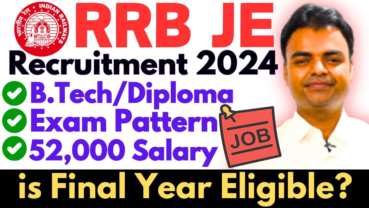RRB JE 2024 Notification, Vacancy, Syllabus, Salary Details RRB JE Recruitment 2024 #rrbje