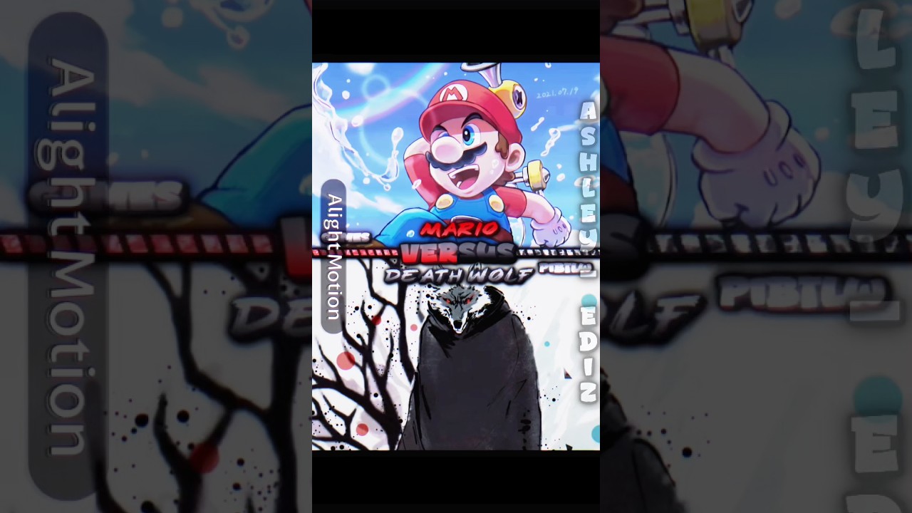Mario Vs Death wolf #mario #marioday #deathwolf #pussinbootslastwish #edit