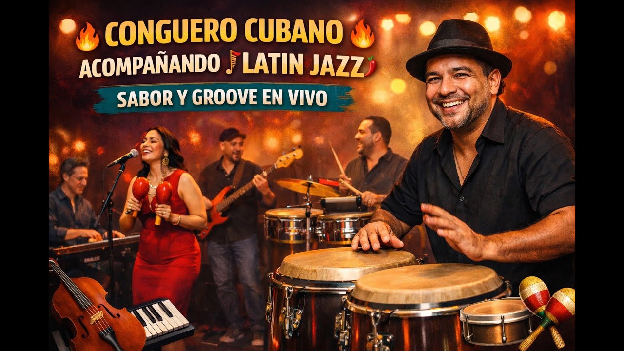 🔥 Conguero Cubano Acompañando Banda de Latin Jazz | Sabor y Groove en Vivo 🔥