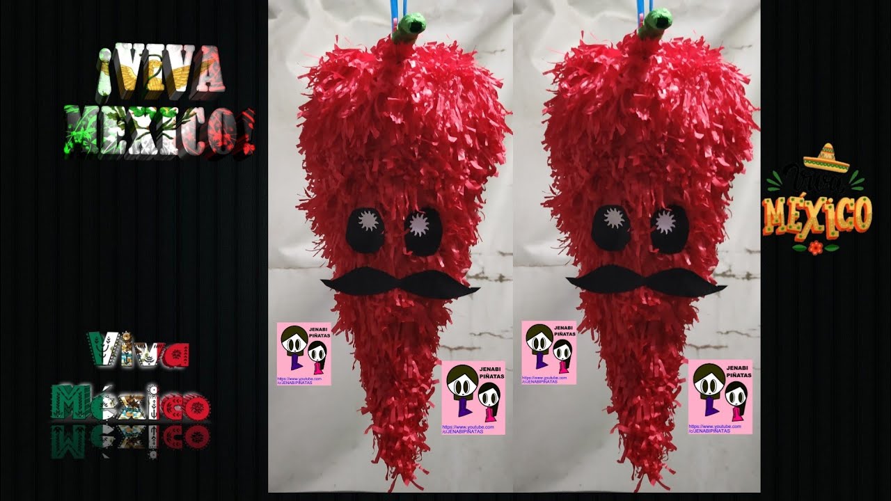 Cómo hacer Piñata de chile patrio, chile mexicano