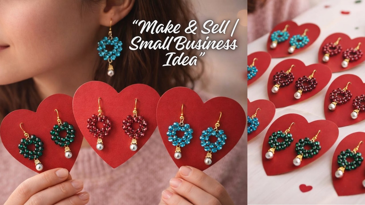 Easy Handmade Valentine’s Earrings 💕 | Perfect Gift + DIY Jewelry Tutorial