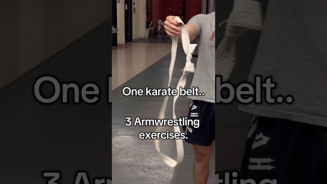 One belt. 3 exercises.🗿 #armwrestling #workout