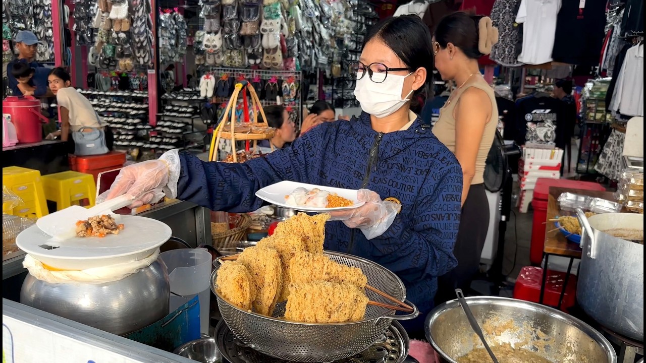 Delicious Rice Cake on A Pot, Crispy Catfish, and More Street Food In Siem Reap - Asian Street Food